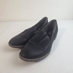 Euro Soft by Sofft Shoes 6.5 Wayfield Slip On Loafers Black Faux Leather Womens